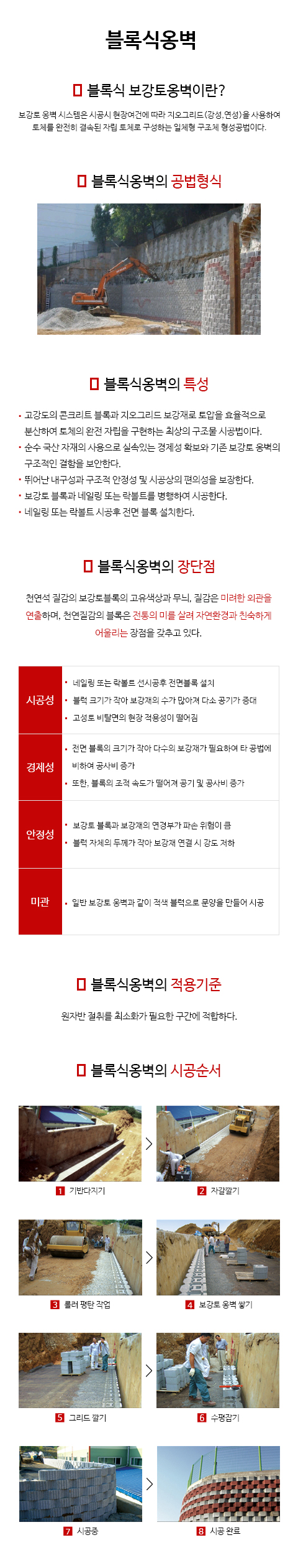 블록식 옹벽 이미지